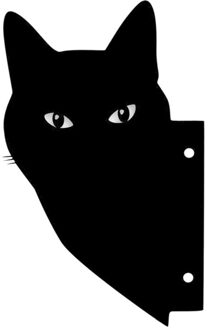 Acryl Zwart Peep Kat Tuin Outdoor Decoratie Fence Yard Kat Accessoires geel