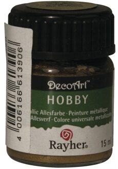 Acrylverf/hobbyverf goud 15 ml hobby materiaal - Hobbyverf Goudkleurig