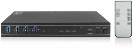 ACT 2 poorts Dual HMDI 4K KVM switch