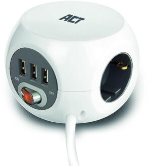 ACT AC2410 Stekkerdoos + USB-A