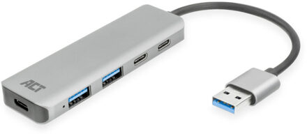 ACT AC6125 USB-A hub USB-C power poort