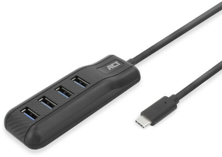 ACT AC6420 USB-C hub zwart