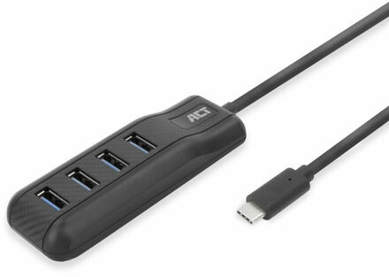 ACT AC6420 USB-C hub zwart