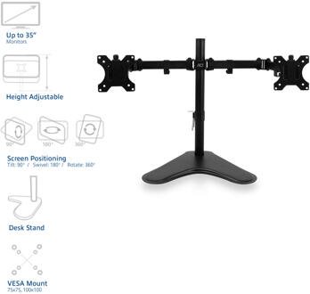 ACT AC8320 dubbele monitorsteun