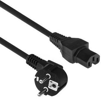 ACT CEE 7/7 naar C15 1m kabel zwart