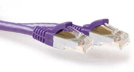 ACT FB8700 netwerkkabel 0,5 m Cat6a S/FTP (S-STP) Paars