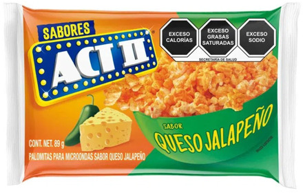 Act II - Queso Jalapeno Microwave Popcorn 89 Gram