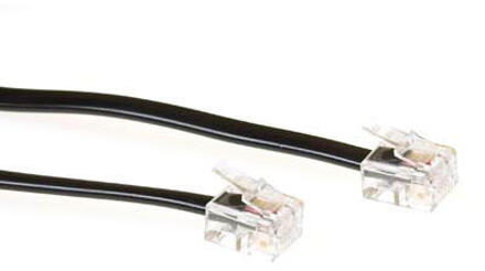 ACT RJ11 kabel - 1 meter - Zwart - ACT