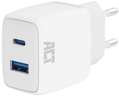 ACT USB-A & USB-C 20W snellader