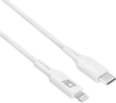 ACT USB C naar Lightning kabel 1 meter wit
