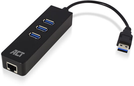 ACT USB Hub 3.2 met 3 USB-A poorten en ethernet