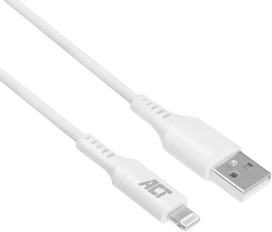 ACT USB Lightning-kabel voor Apple 2.0 m - MFI-gecertificeerd Wit