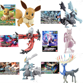 Action Figure Pokemon Doll Assembly Kyurem Xerneas Pocket Monster Evolution Mewtwo Yveltal Solgaleo Eevee Collections Model Toy
