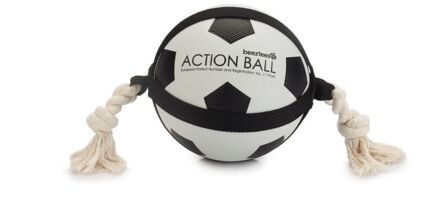 Action Voetbal Met Touw - Hondenspeelgoed - 19 cm