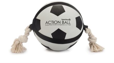 Action Voetbal Met Touw - Hondenspeelgoed - 22 cm