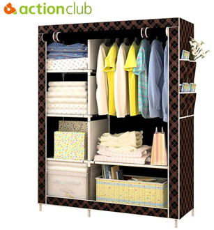 Actionclub Simple Fashion Wardrobe DIY Non-woven Fold Portable Storage Cabinet Multifunction Dustproof Moistureproof Closet