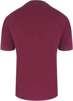Active Check Pocket Burgundy T-shirt - maat Donkerrood