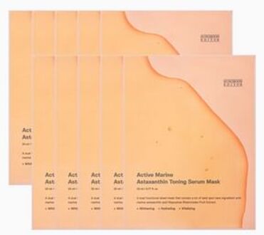 Active Marine Astaxanthin Toning Serum Mask Set 23ml x 10 sheets