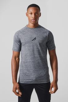 Active Muscle Fit Space Dye T-Shirt, Dark Grey