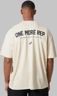 Active Oversized One More Rep T-Shirt, Sand - L