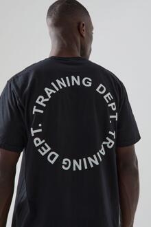Active Oversized Training Dept T-Shirt Met Print, Black - XS