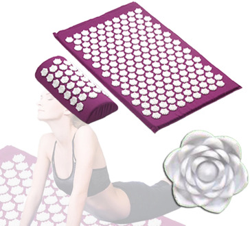 Acupressure Massager Lotus Needle Yoga Mat/Pillow/Set Head Neck Back Foot Relaxation Massager Relieve Body Pain Shiatsu Massager