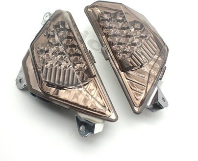 ACZ Motorfiets 1 Paar Voor LED Knipperlichten Shift Light Blinker Indicator Flashers Voor Kawasaki Ninja 300 EX300 rook