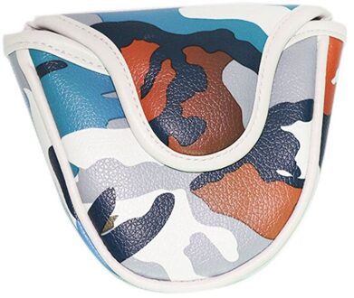 AD-1Pcs Golf Mallet Putter Headcover Cover Voor Kleine Center Putters Magneet Sluiting blauw