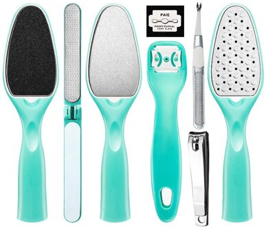 AD-8PCS Pedicure Kit Rasp Foot File Eelt Remover Schraper Nail Care Tool Set