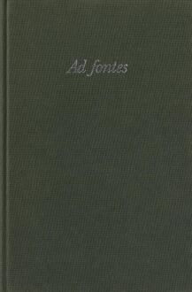 Ad fontes - Boek Verloren b.v., uitgeverij (9065502025)