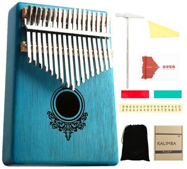 Ad-Kalimba Duim Piano 17 Toetsen Mahonie Houten Met Hamer En Muziek Boek Voor Music Lover Beginners Kinderen