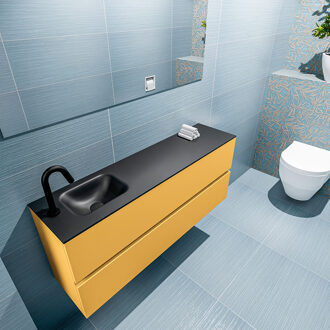 ADA 120cm toiletmeubel ocher. LEX wastafel urban links 1 kraangat