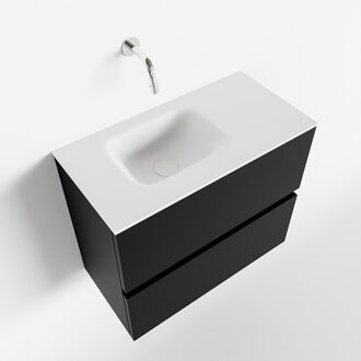 ADA 60cm toiletmeubel urban. LEX wastafel talc links zonder kraangat