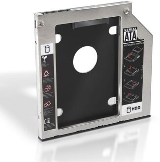 Adaptador para portátil aisens a129-0151- para sustituir dvd de 9.5mm por hd/ssd de 2.5'/6.35cm 7mm - sata - incluye tornillos