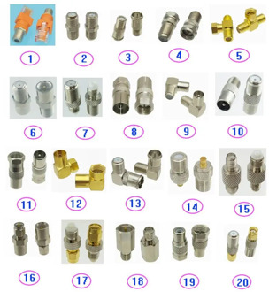Adapter Connector FME F TV to RJ45 / F TV / FME / IEC / MCX / SMA / RCA TV / RP-SMA RPSMA Male Plug & Female Jack RF Coaxial