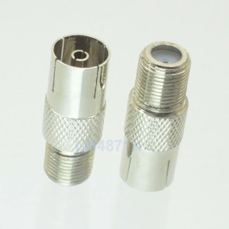 Adapter F TV female jack to IEC PAL DVB-T female jack straight RF COAXIAL