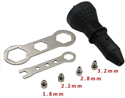 Adapter Klinknagel Adapter Moer Tool Multifunctionele Klinken Boor Boor Adapter zwart