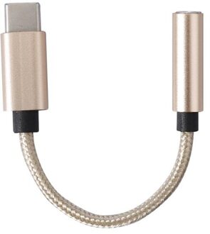 Adapter Type-C Om 3.5 Mm Hoofdtelefoon Digitale Audio Adapter Telefoon Opladen Kabel Audio Adapter Voor Xiaomi 6 Mi6 letv 2 Pro 2 Max2 goud
