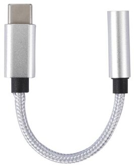 Adapter Type-C Om 3.5 Mm Hoofdtelefoon Digitale Audio Adapter Telefoon Opladen Kabel Audio Adapter Voor Xiaomi 6 Mi6 letv 2 Pro 2 Max2 zilver