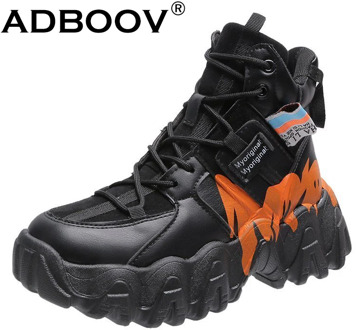 ADBOOV Height Increasing Wave Sole Women Sneakers Fashion High Top Shoes Women Chunky Sneakers Ladies