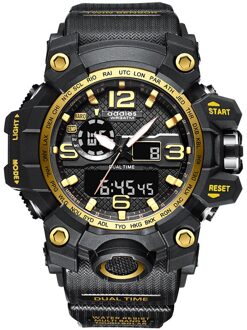 Addies/Aidis Elektronische Horloge Mannen Outdoor Multi-Functionele Sport Waterdichte Student Horloge Mannen Horloges zwart goud