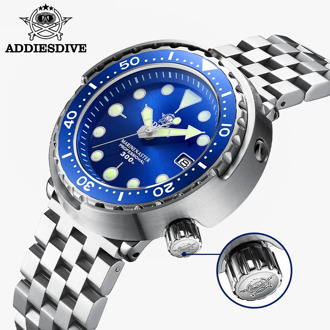 ADDIESDIVE Tuna Dive Watch BGW9 Luminous Automatic Watch Man Mechanical Watch Ceramic Bezel NH35 300M Dive Watches Men's watch