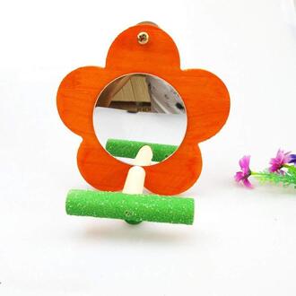 Adeeing Grappige Houten Vogel Spiegel Stand Platform Swing Stok Vogel Speelgoed voor Papegaaien Valkparkiet