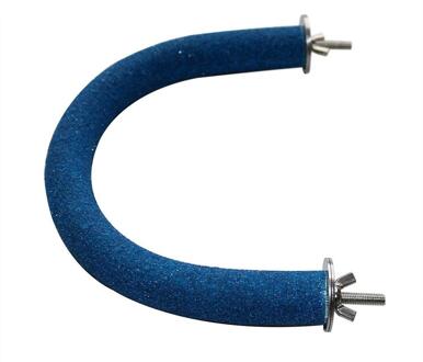 Adeeing U Type Flexibele Pet Papegaai Frosting Stand Rack Speelgoed Slijpen Staaf Stok Bar Scrub Station Vogelkooi Speelgoed blauw