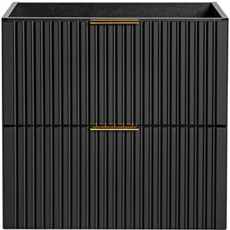 Adele Black FSC onderkast met ribbelfront 60cm zwart mat