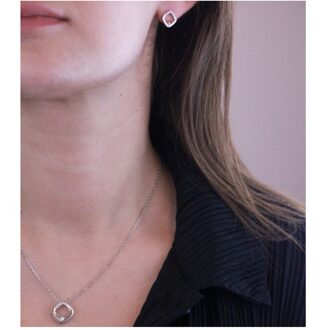 Adelise sets - Oostenrijks kristal Wit Zilver - One Size