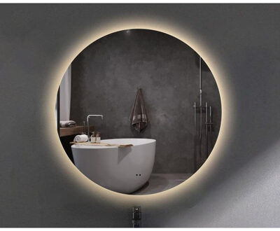 Adema Circle badkamerspiegel rond diameter 100cm met indirecte LED verlichting met spiegelverwarming en touch schakelaar