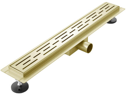 Adema Ralo douchegoot - 70cm - met rooster - met flens - geborsteld Goud SW1408483/SW1408492 Goud geborsteld