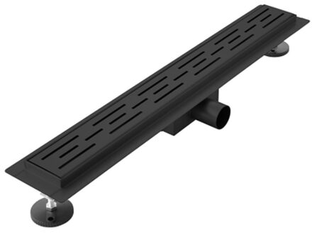 Adema Ralo douchegoot - 70cm - met rooster - met flens - mat zwart SW1408482/SW1408491 Zwart mat