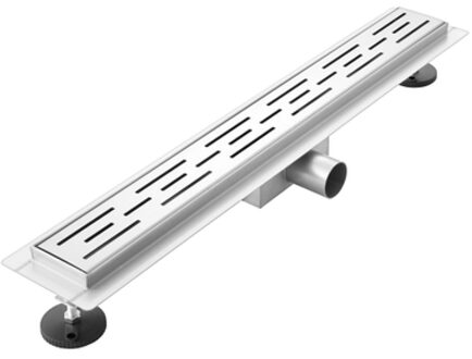 Adema Ralo douchegoot - 90cm - met rooster - met flens - geborsteld RVS SW1408487/SW1408496 RVS geborsteld